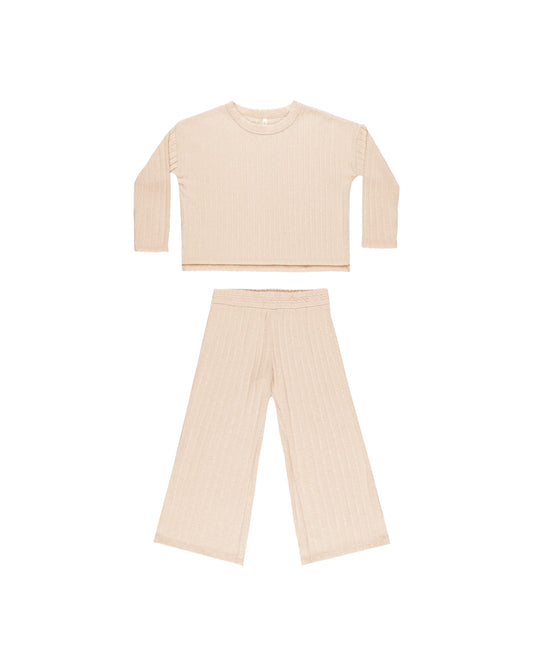 Rylee + Cru - Cozy Rib Knit Set - Shell