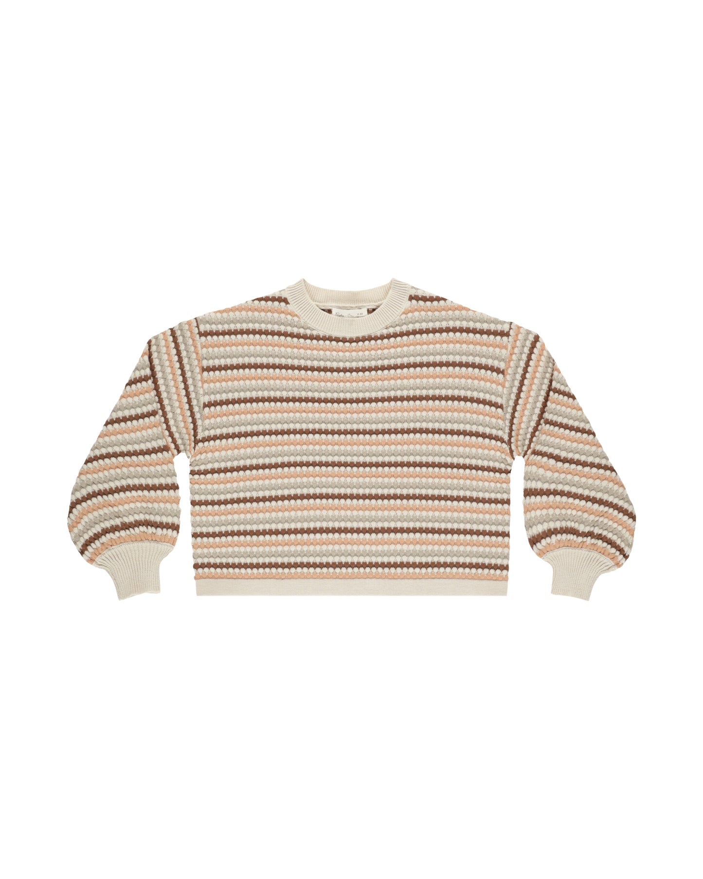 Rylee + Cru - Boxy Crop Sweater - Honeycomb Stripe