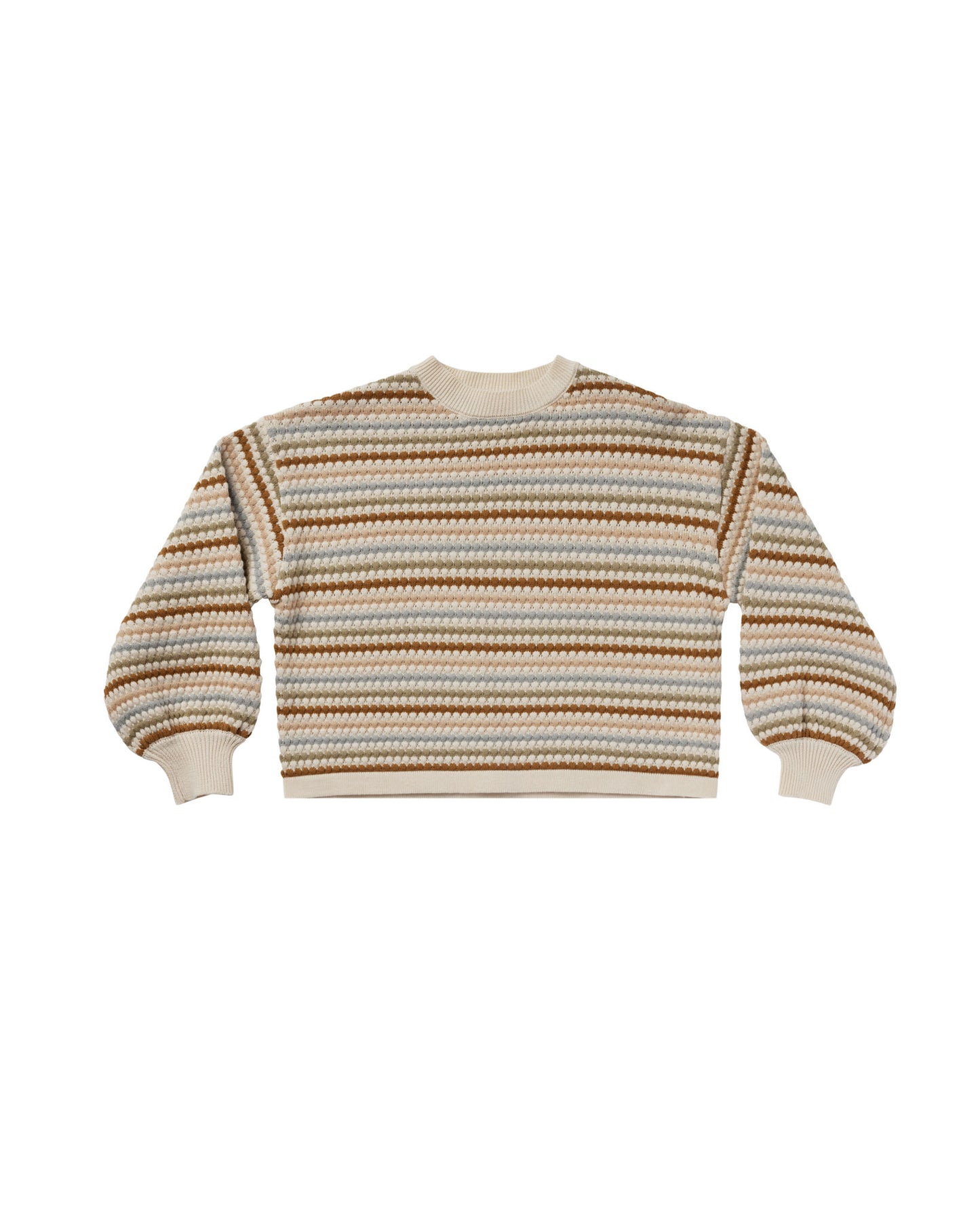 Rylee + Cru - Boxy Crop Sweater - Honeycomb Stripe