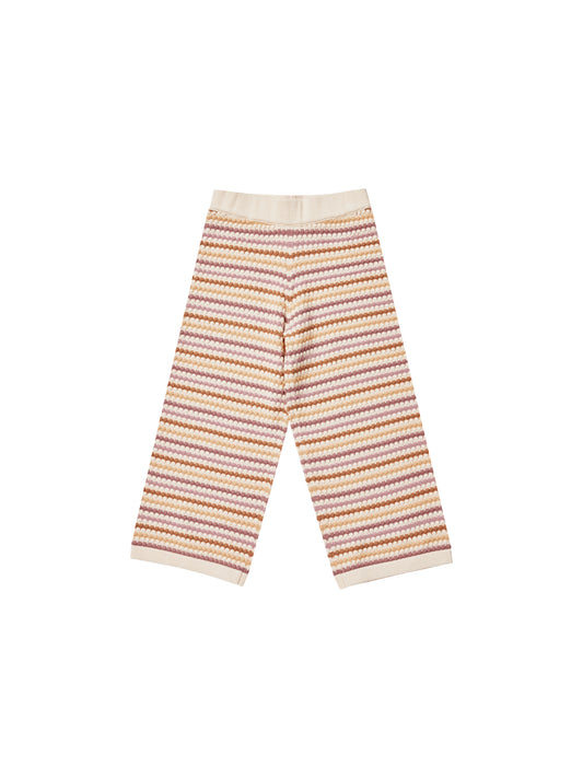 Rylee + Cru - Knit Wide Leg Pant - Honeycomb Stripe