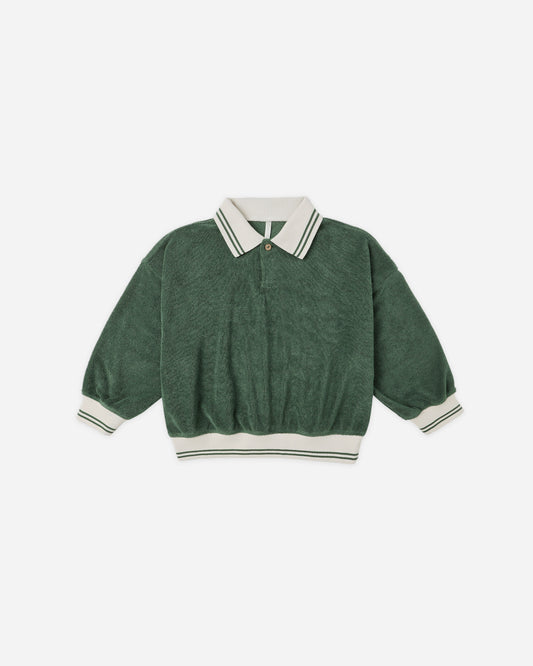 Rylee + Cru - Collared Sweatshirt - Green