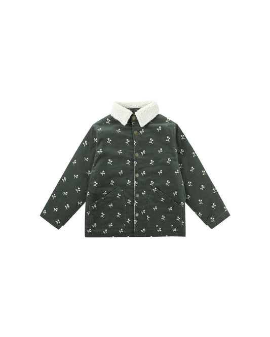 Rylee + Cru - Long Chore Coat - Floral Embroidery