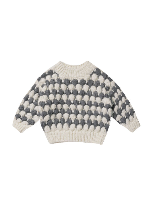 Rylee + Cru - Relaxed Knit Sweater - Slate Stripe
