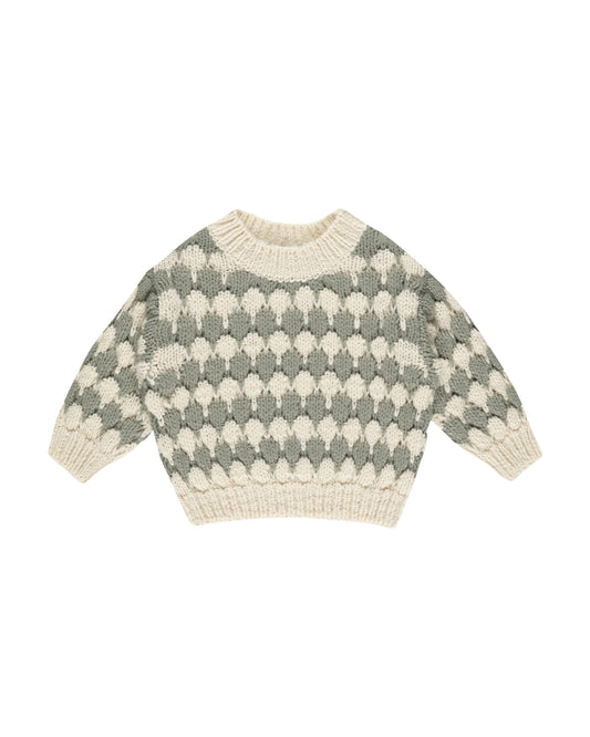 Rylee + Cru - Bubble Knit Sweater - Laurel Stripe