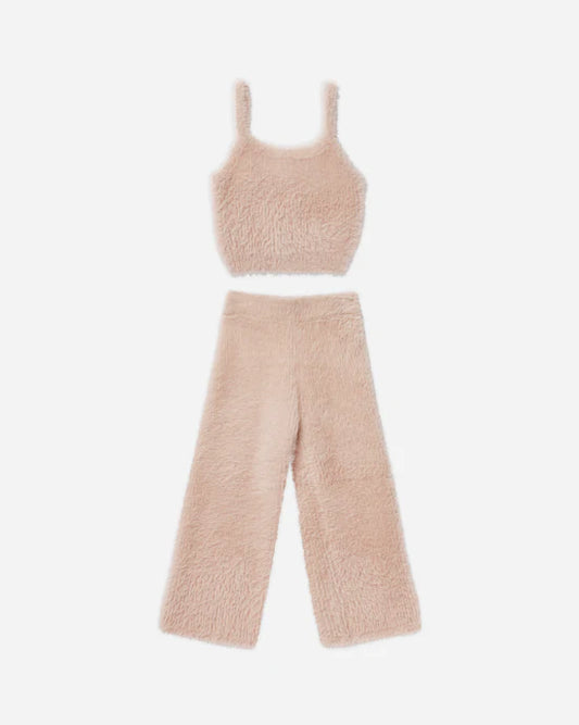 Fuzzy Knit Set - Blush