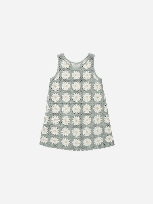 Rylee + Cru - Crochet Tank Mini Dress - Seafoam Daisy