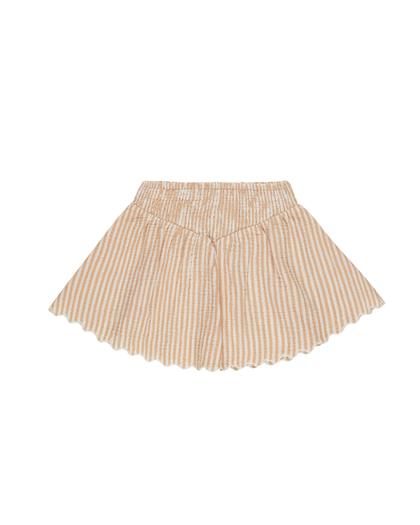 Rylee + Cru - Smocked V Mini Skirt - Grapefruit Stripe