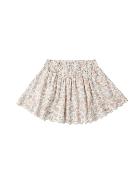 Rylee + Cru - Smocked V Mini Skirt - Bloom