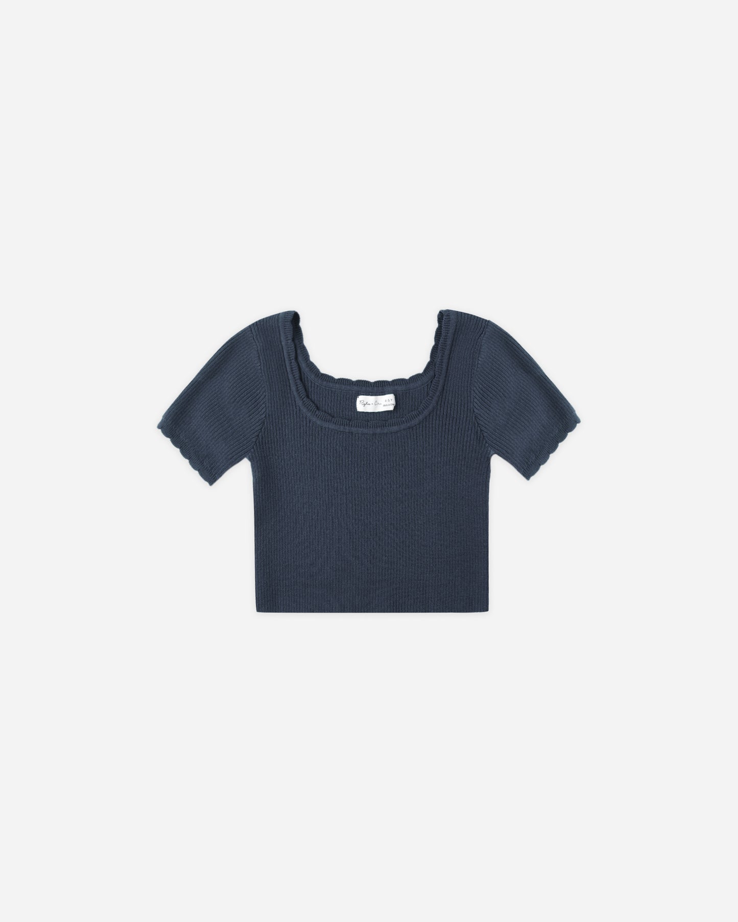 Rylee + Cru - Scallop Tee - Navy