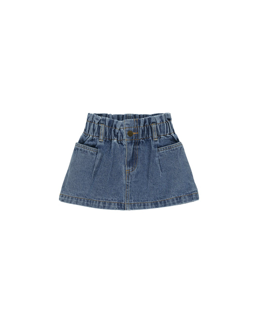 Rylee + Cru - Denim Mini Skirt - Indigo