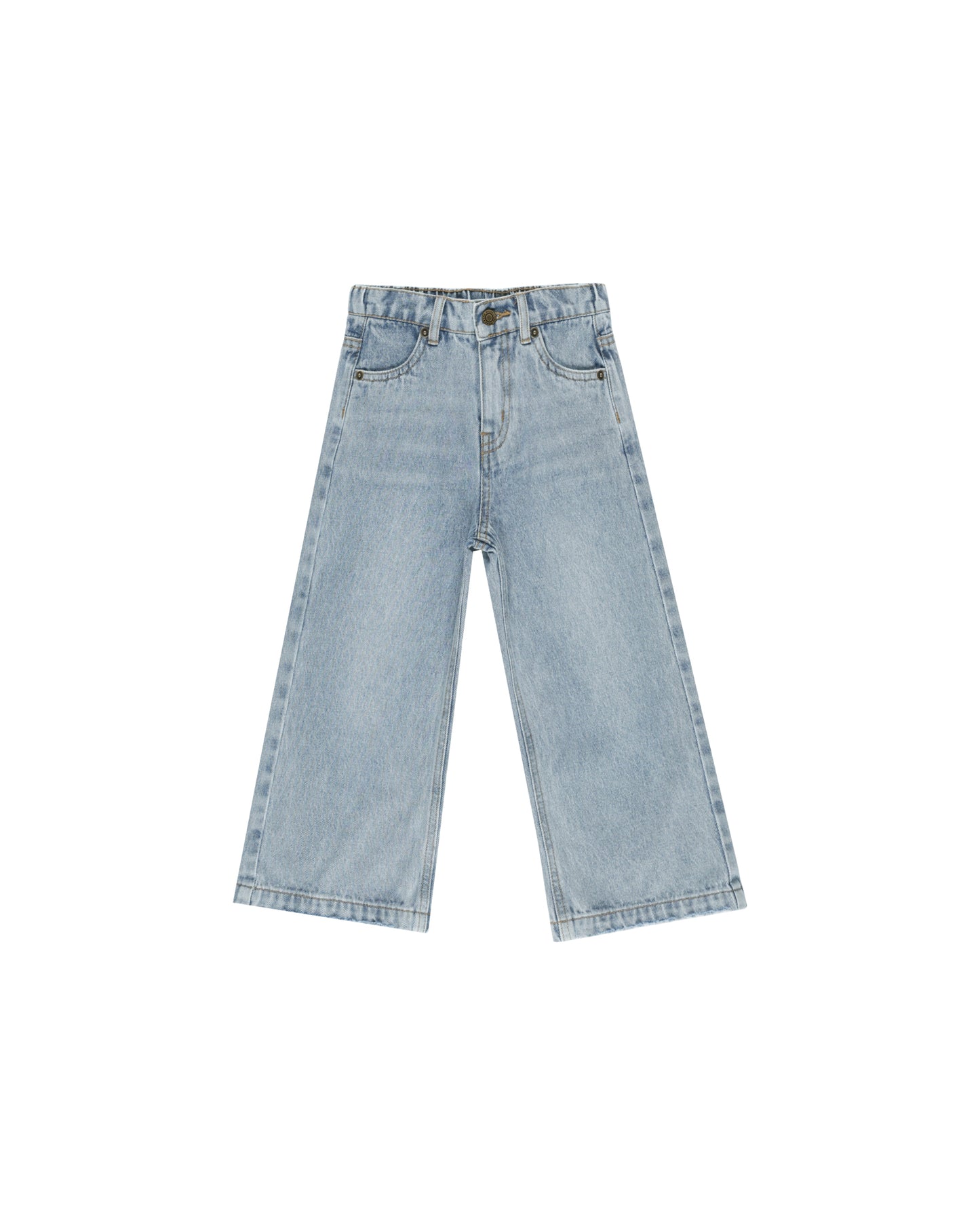 Rylee + Cru - Straight Leg Pant - Light Washed Denim