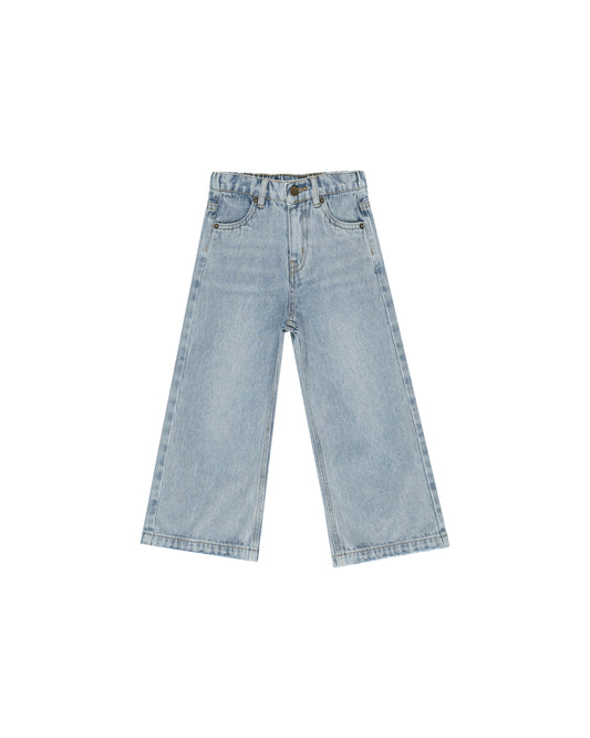 Rylee + Cru - Straight Leg Pant - Light Washed Denim