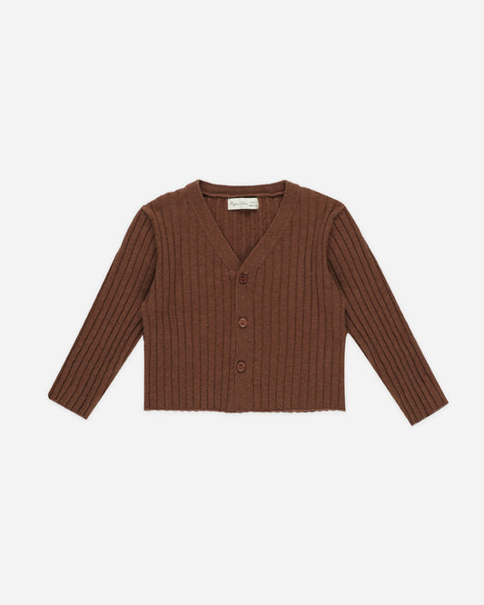 Rylee + Cru - Long Sleeve Knit Button Top - Brown