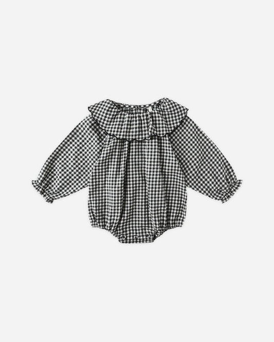 Rylee + Cru - Colette Romper - Black Gingham