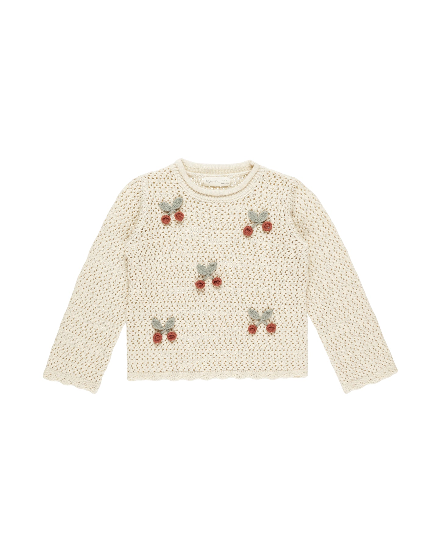 Rylee + Cru - Crochet Knit Pullover - Cherries