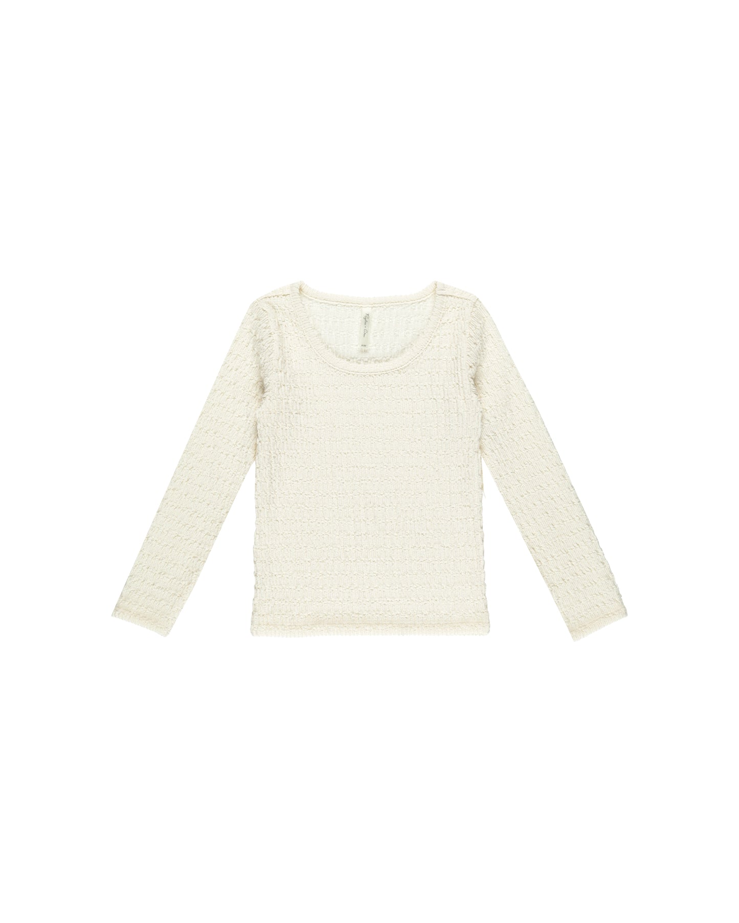 Rylee + Cru - Textured Long Sleeve Top - Ivory