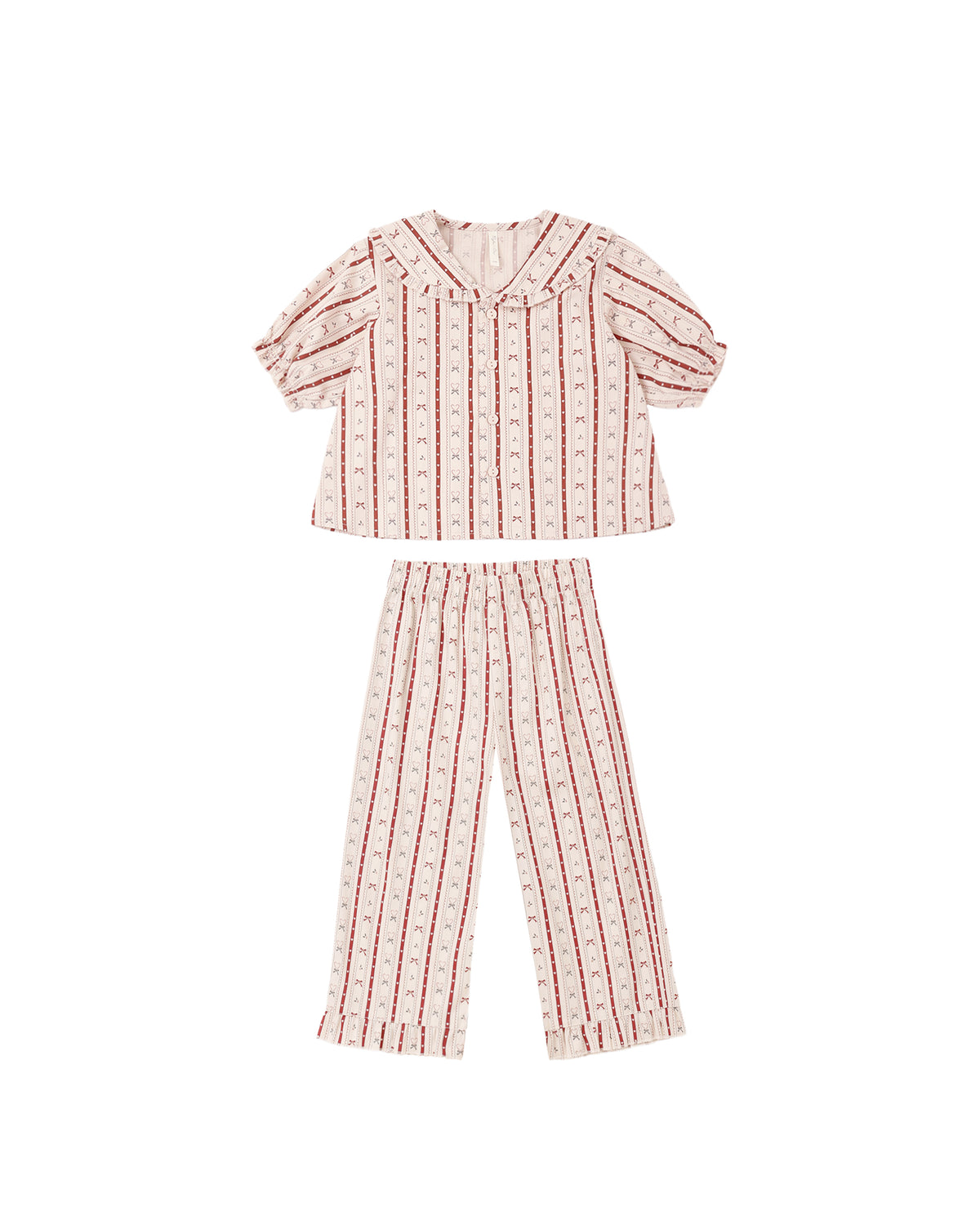 Rylee + Cru - Ruffle Pajamas - Candy Cane Lane