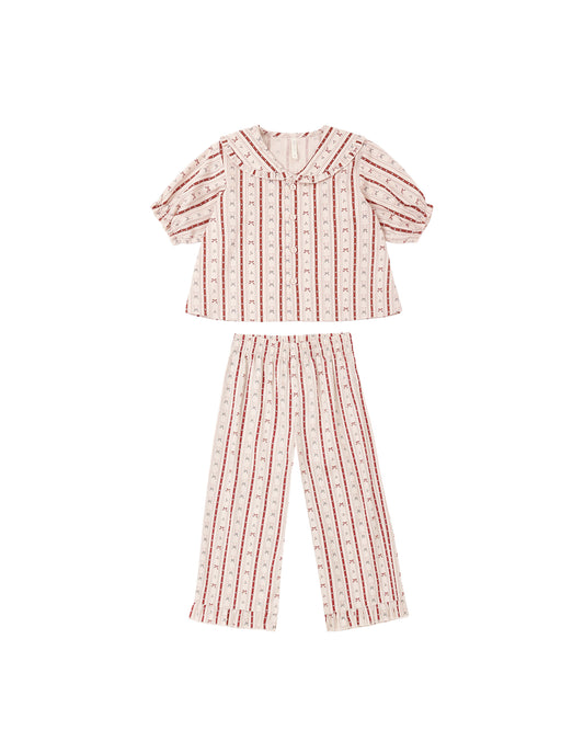 Rylee + Cru - Ruffle Pajamas - Candy Cane Lane