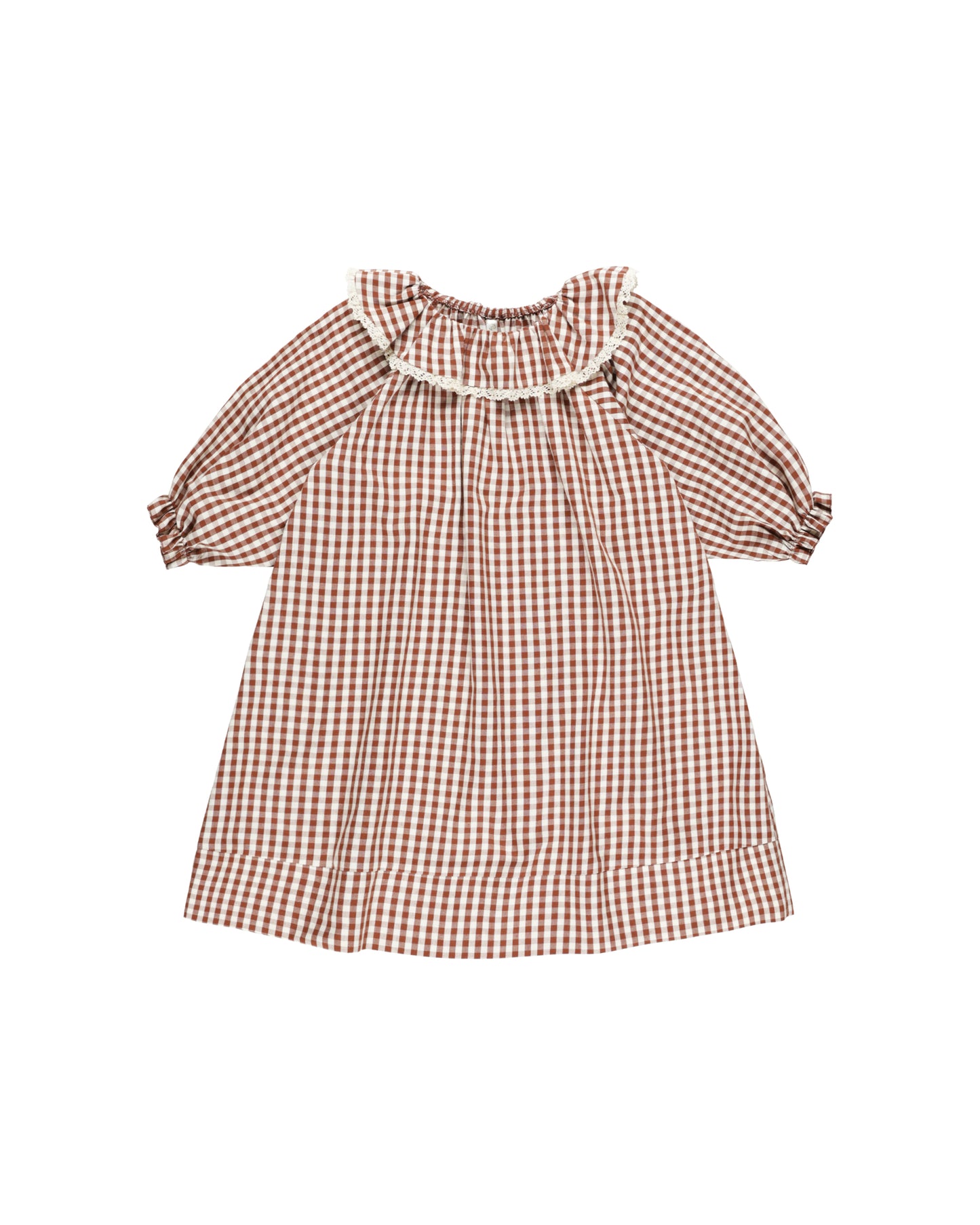 Rylee + Cru - Girl's Nightgown - Brick Gingham