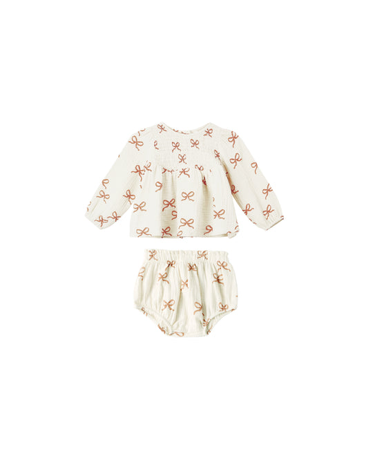 Rylee + Cru - Sophia Top + Bloomer Set - Ruby Bows