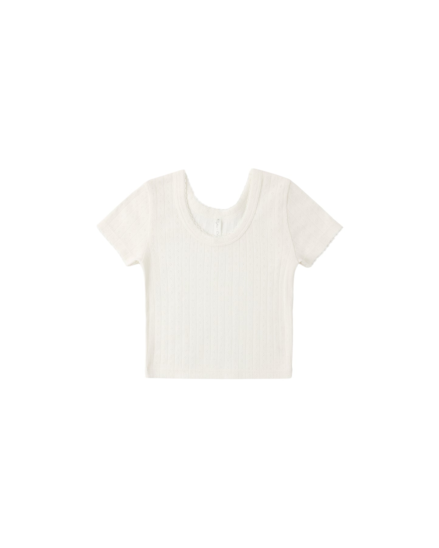 Rylee + Cru - Pointelle Tee - Ivory