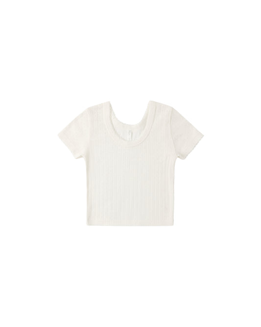 Rylee + Cru - Pointelle Tee - Ivory