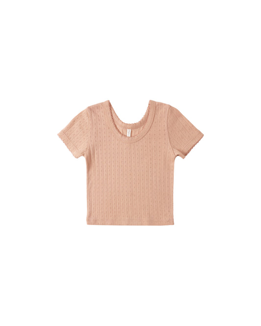 Rylee + Cru - Pointelle Tee - Melon