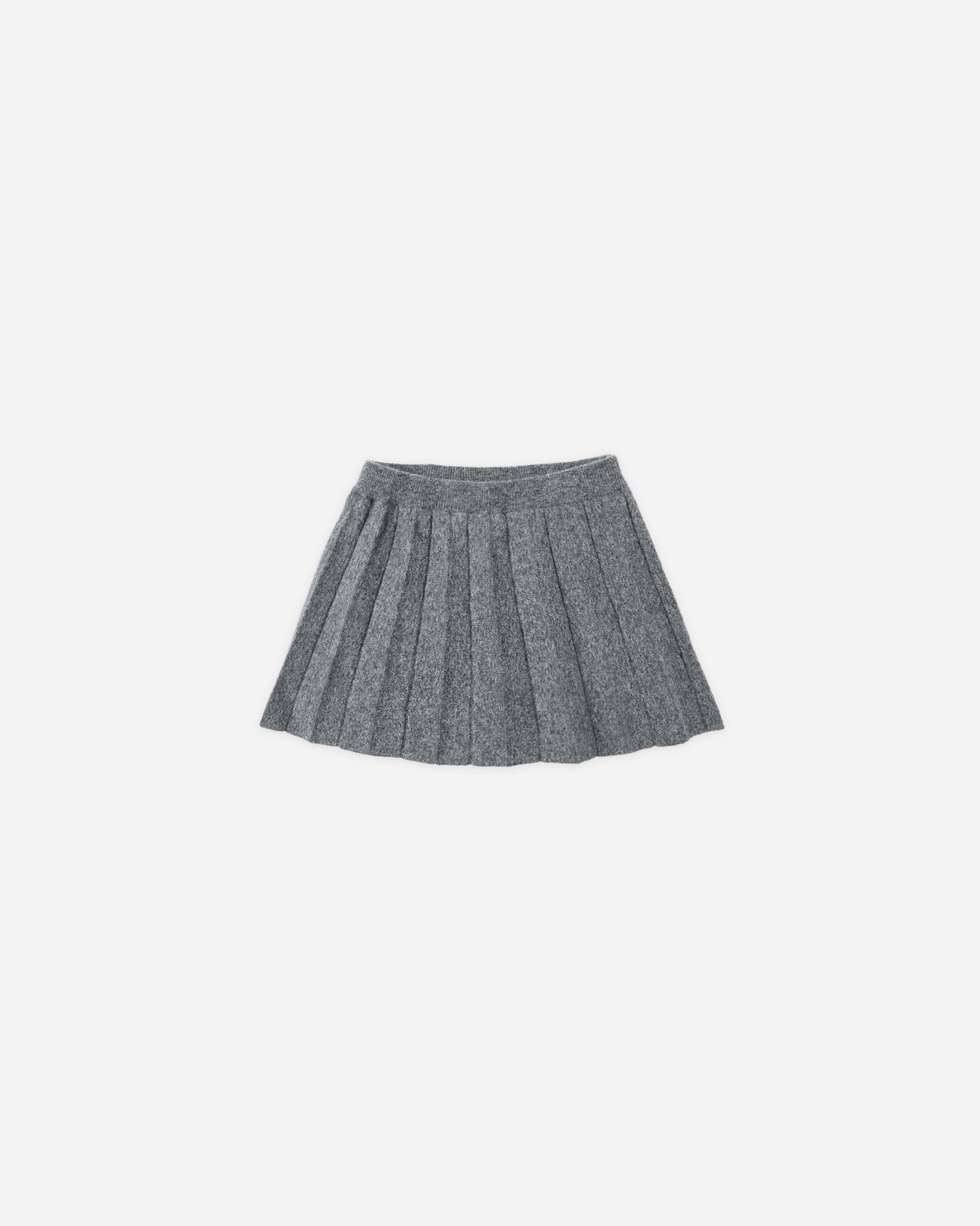 Rylee + Cru - Knit Pleated Skirt - Heathered Grey