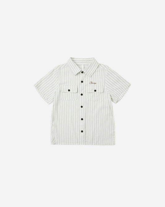 Rylee + Cru - Collared Shirt - Railroad Stripe