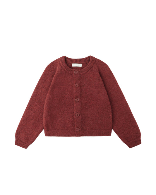 Rylee + Cru - Fuzzy Cardigan - Ruby