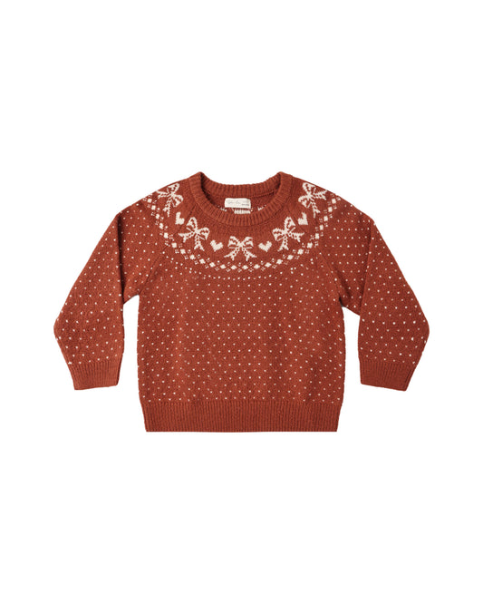 Rylee + Cru - Fair Isle Sweater - Ruby