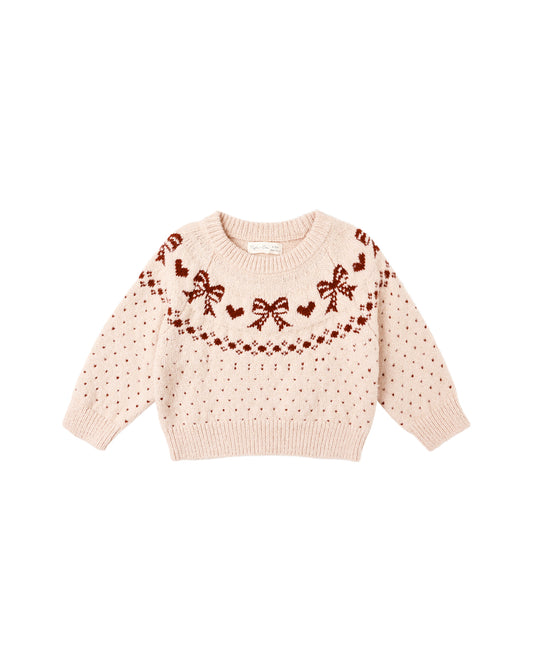 Rylee + Cru - Fair Isle Sweater - Bows