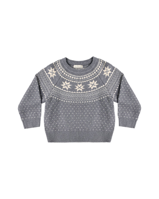 Rylee + Cru - Fair Isle Sweater - Slate