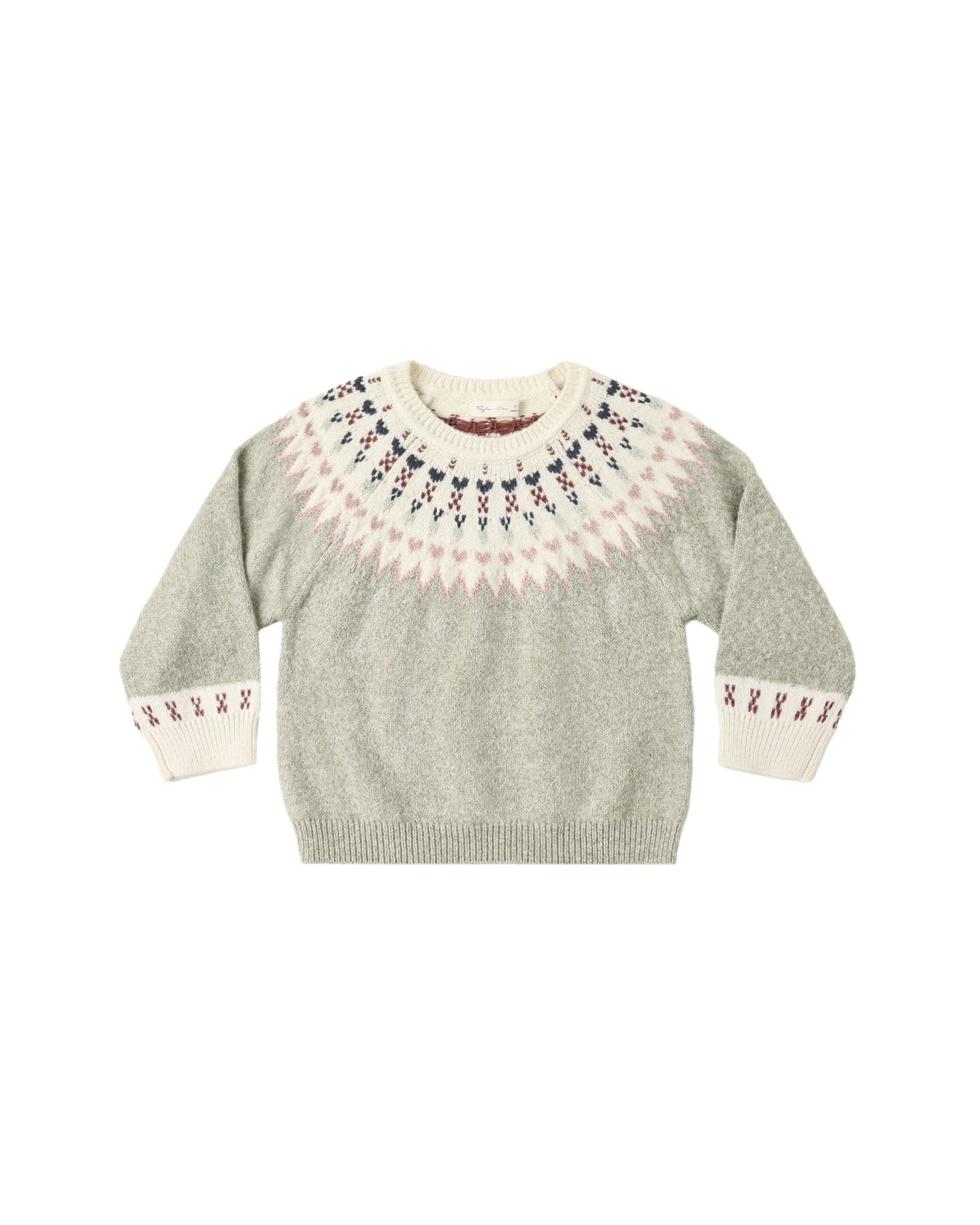 Rylee + Cru - Fair Isle Sweater - Sage