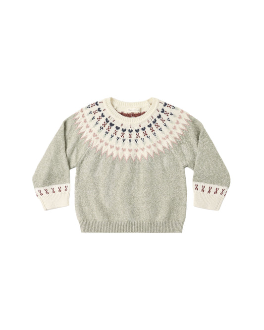 Rylee + Cru - Fair Isle Sweater - Sage