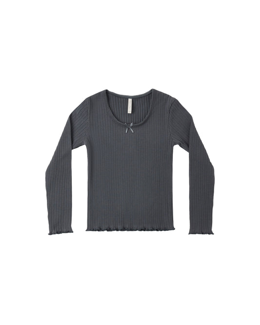 Rylee + Cru - Ribbed Long Sleeve - Midnight