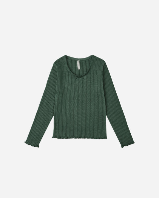 Rylee + Cru - Ribbed Long Sleeve - Green