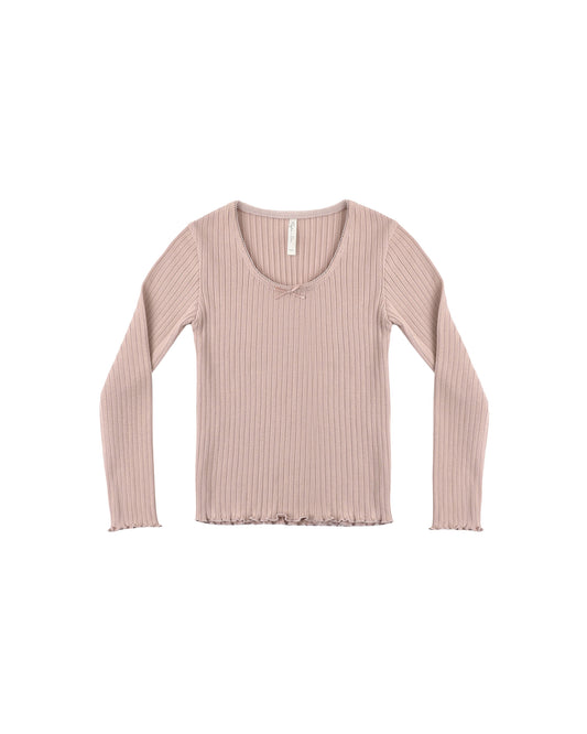 Rylee + Cru - Ribbed Long Sleeve - Rosewood