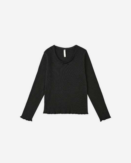 Rylee + Cru - Ribbed Long Sleeve - Black