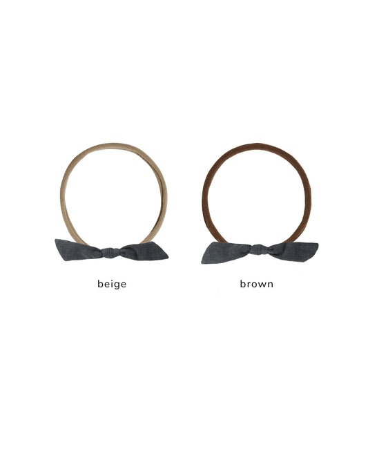 Rylee + Cru - Little Knot Headband - Midnight(Beige)