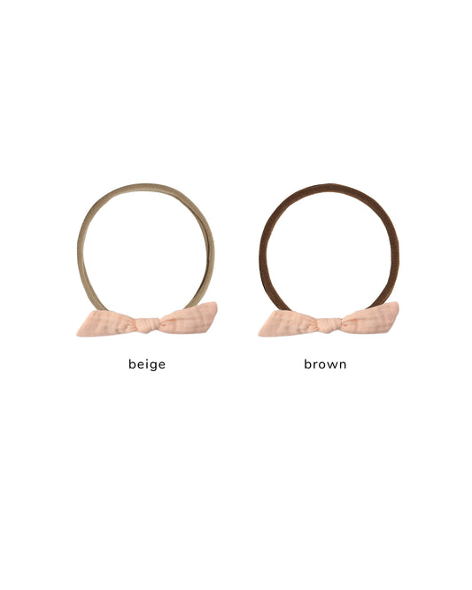 Rylee + Cru - Little Knot Headband - Melon(Beige)