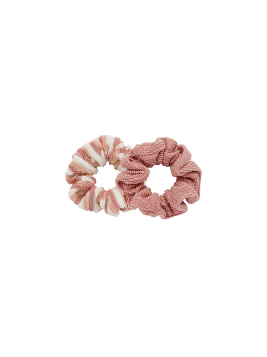 Rylee + Cru - Scrunchie Set - Lipstick, Pink Stripe