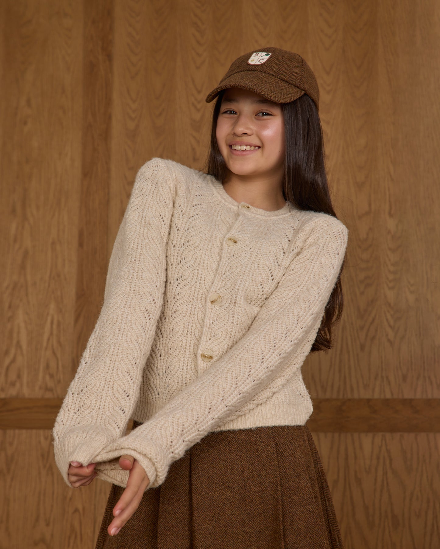 Rylee + Cru - Tween Cheyenne Cardigan - Heathered Oatmeal