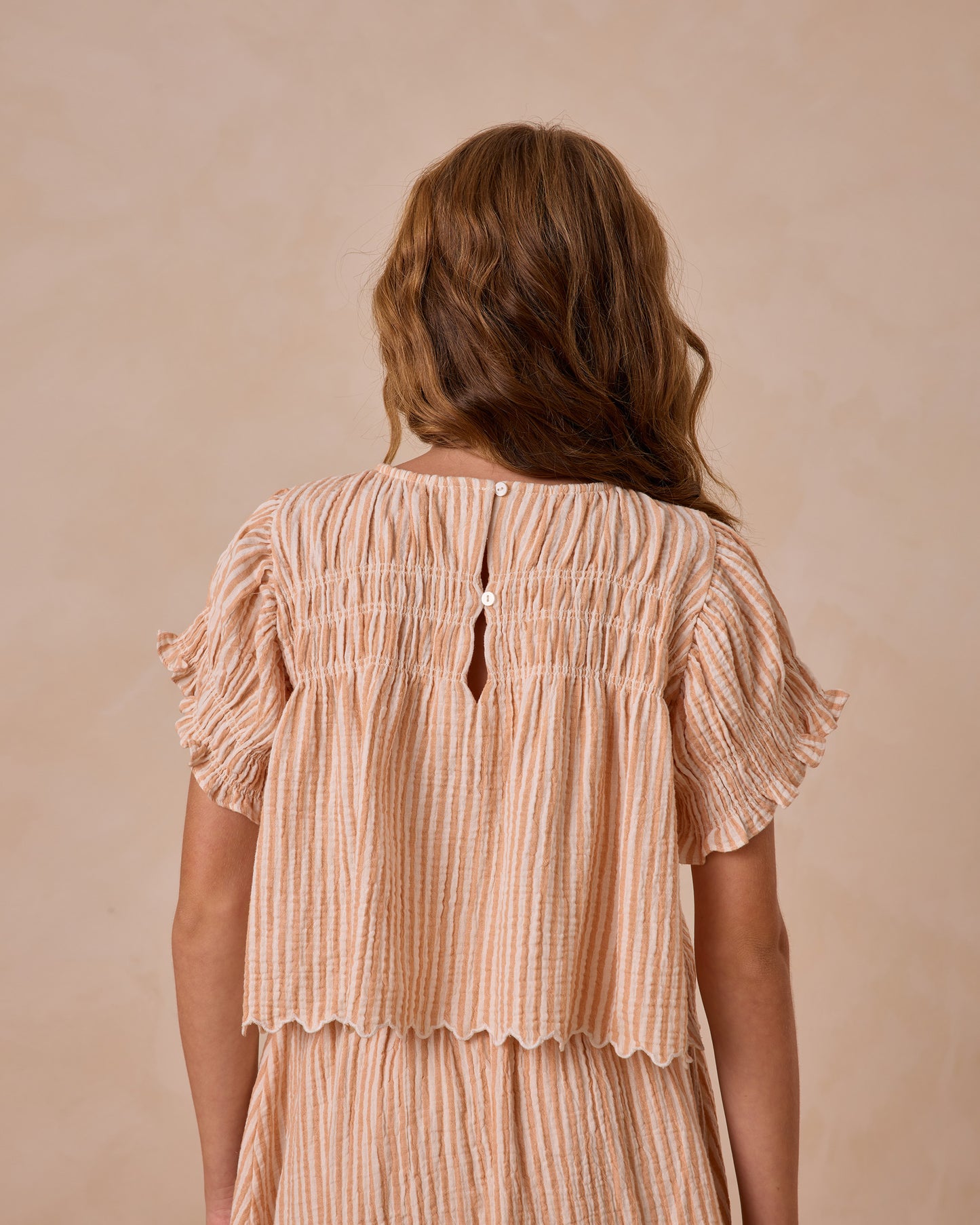 Rylee + Cru - Tween Colette Top - Grapefruit Stripe