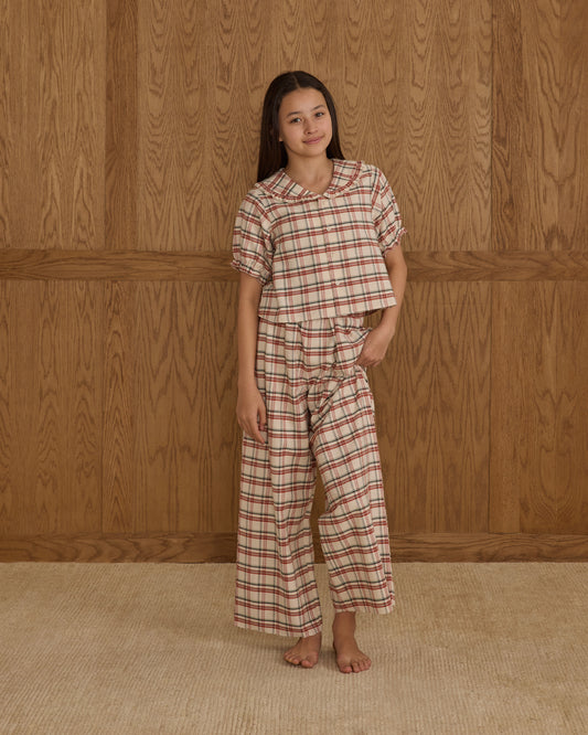 Rylee + Cru - Tween Ruffle Holiday Pajamas - Holiday Flannel