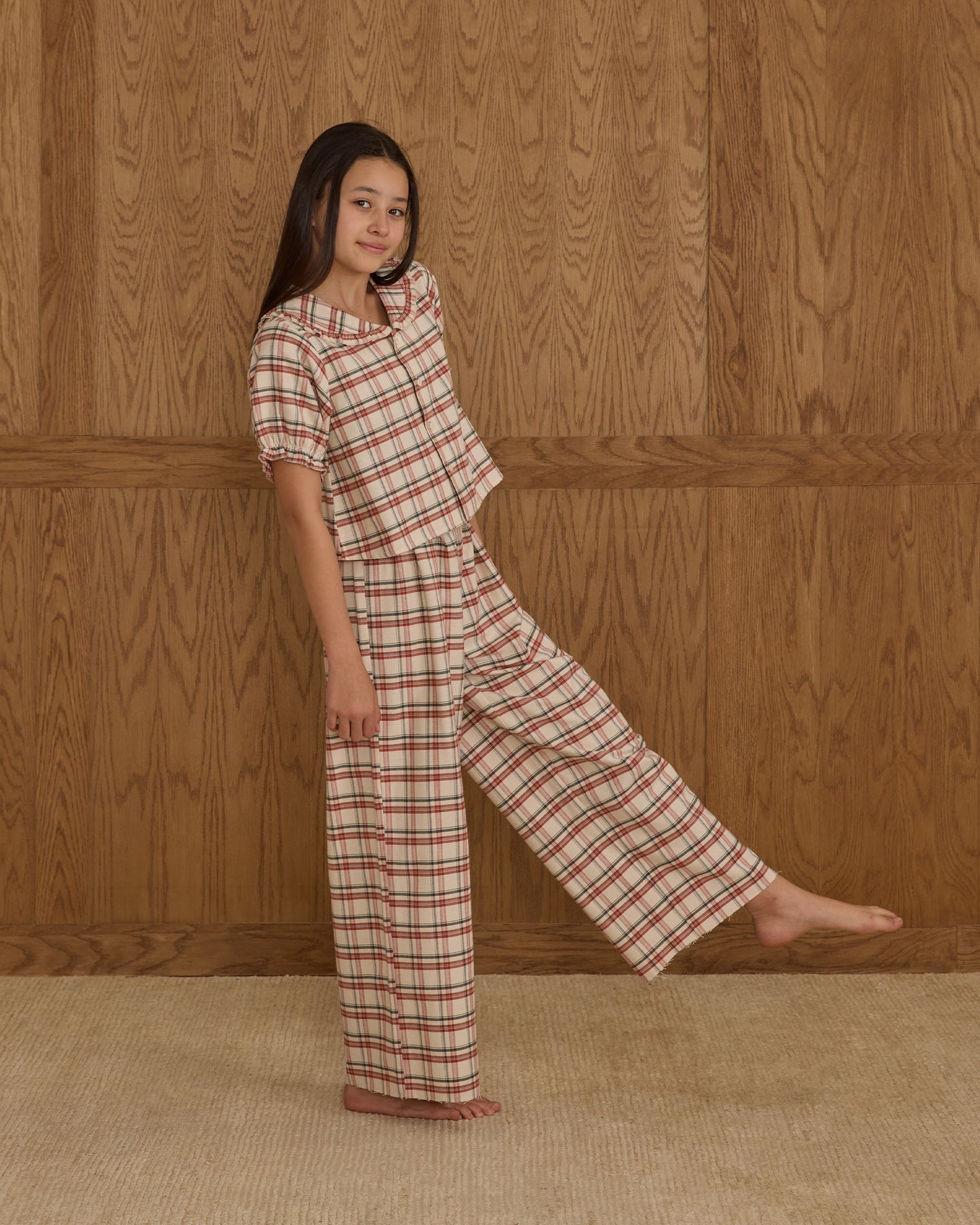 Rylee + Cru - Tween Ruffle Holiday Pajamas - Holiday Flannel