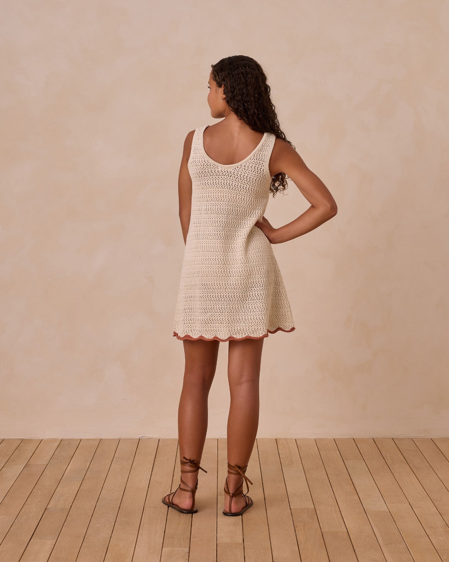 Rylee + Cru -  Crochet Tank Mini Dress - Natural - Tween