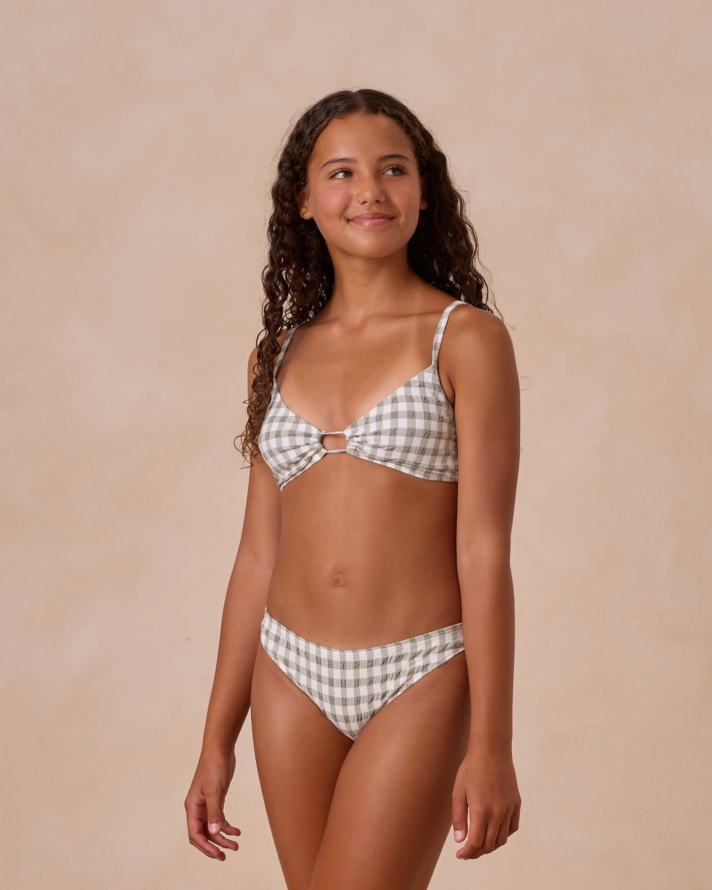 Rylee + Cru - Tween Leila Bikini Set - Eucalyptus Check