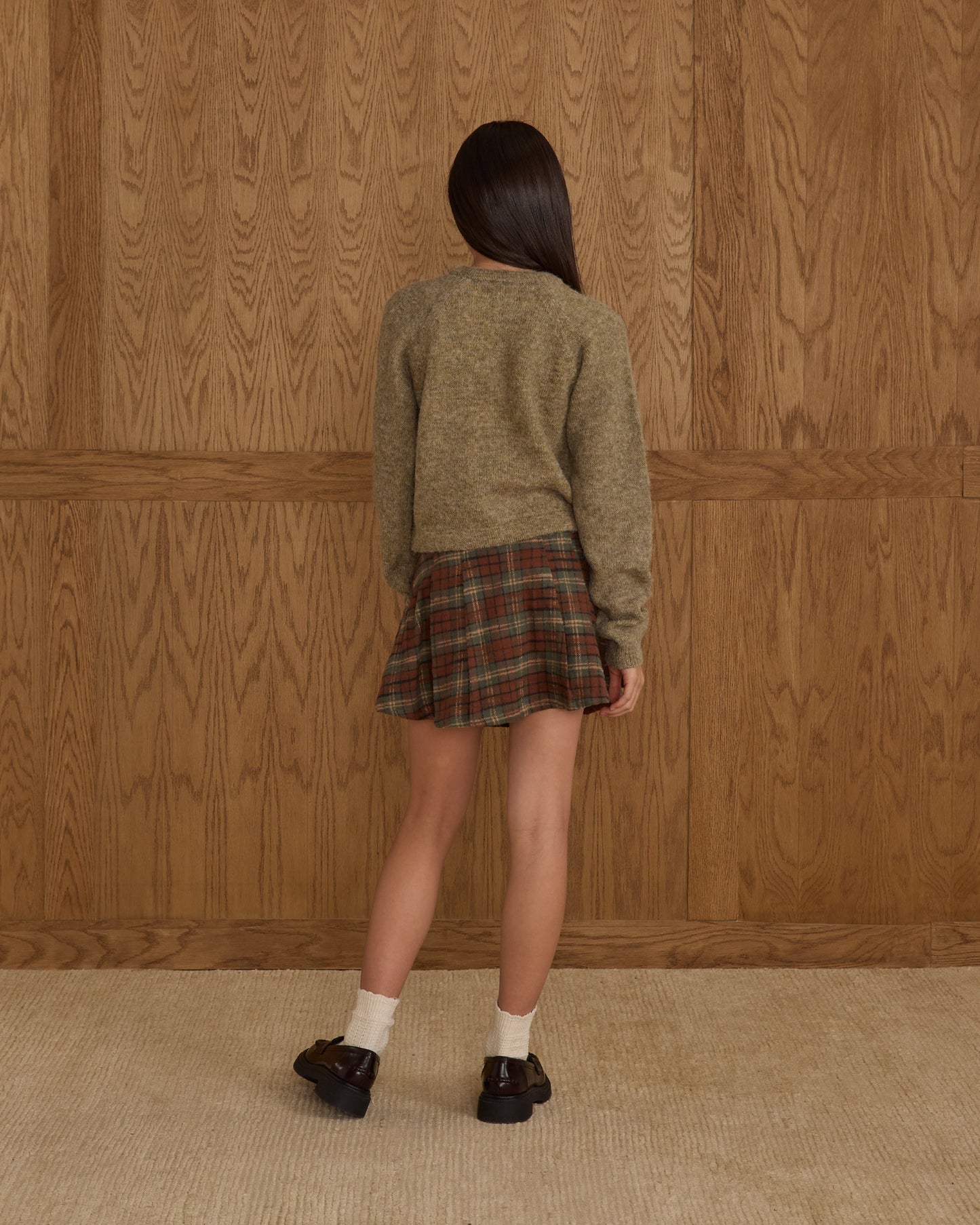 Rylee + Cru - Tween Fuzzy Cardigan - Evergreen