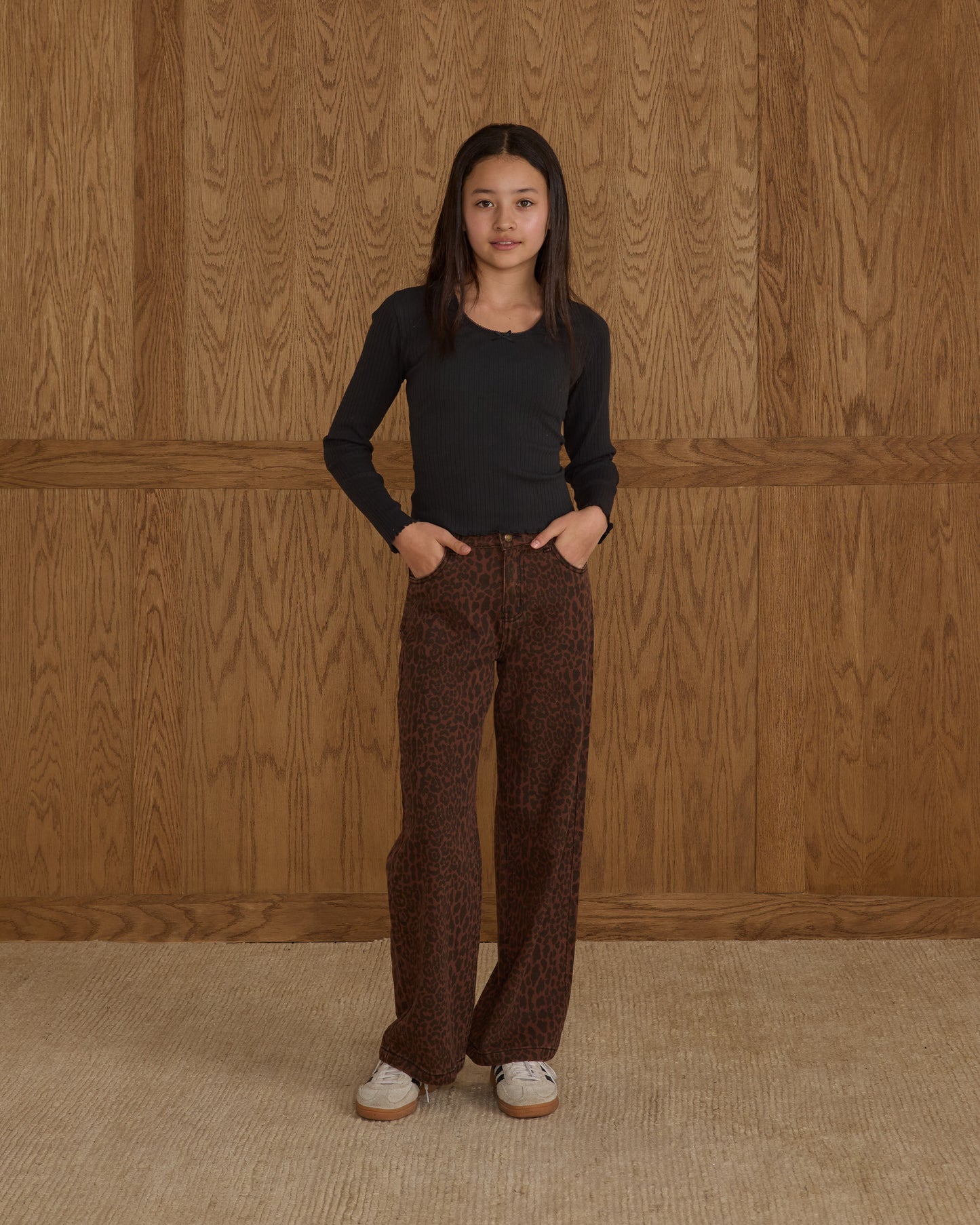 Rylee + Cru - Tween Ribbed Long Sleeve - Black